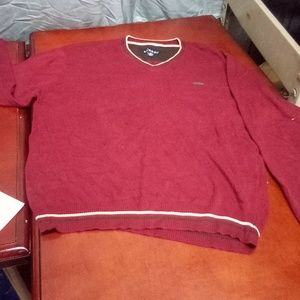 Kangol Red Cotton Pullover Sweater size XXL